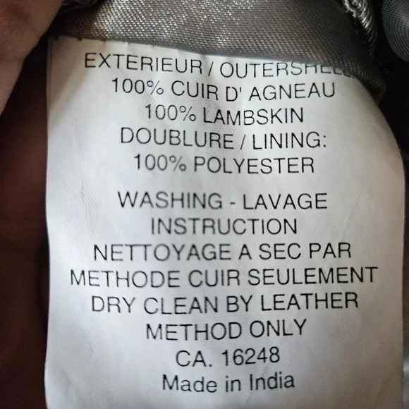 Laurence Roy Vintage 100% Lambskin Leather Moto  Biker Boho Jacket Black Size M. - Picture 16 of 16